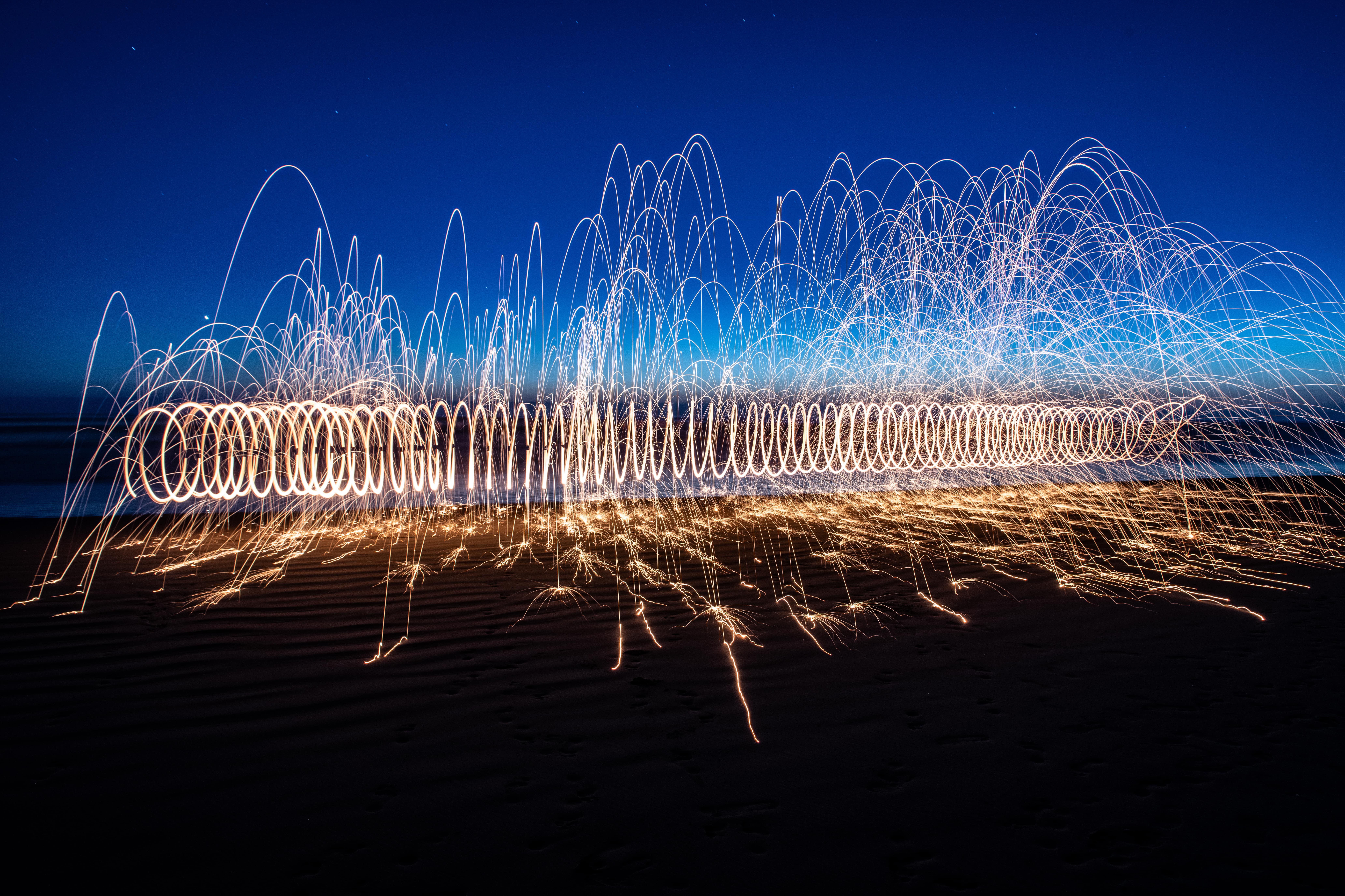 Image of steel wool burning