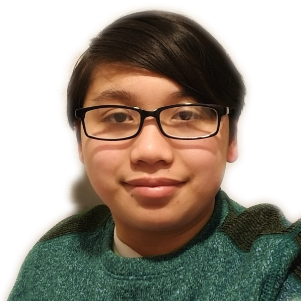 Selfie image of a young man in a blue-green sweater